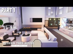♡ pt. 1: modern tree house 🐚 speed build + house tour | roblox adopt me)