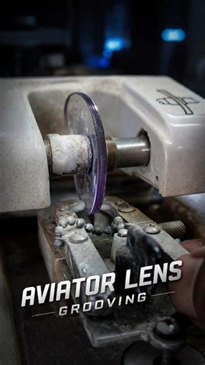 Aviator Shape Lens Grooving Satisfying Process | How To Groove In Supra Lens