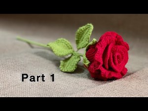 PART 1- How to crochet rose flower tutorial #crochetrose #youtube #crochet #ideas