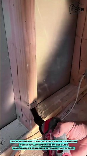 Oscillating Cutter Tool: Precise Wood Notching Technique #innovationtools