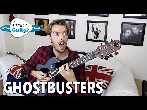 Ghostbusters Song Guitar Lesson Tutorial - All Sections!