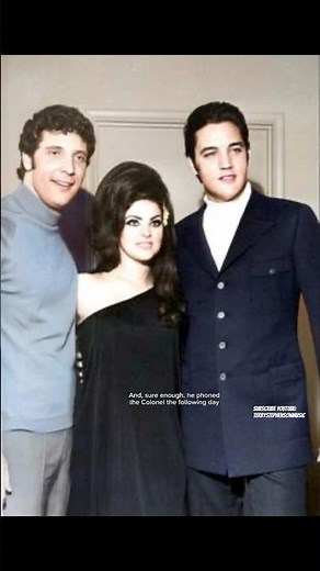 Elvis and Priscilla at Tom Jones show. At the Flamingo Hotel in Las Vegas. April 6, 1968.