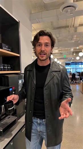 Grandeur Black Leather Pea Coat For Men