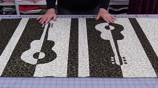 Easy Guitar Applique Quilt Block Tutorial