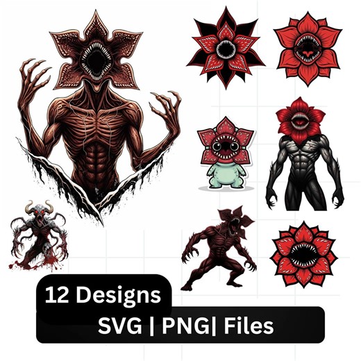 Demogorgon PNG Bundle, Inspired by Demogorgon, Monster Svgs, Creepy Fantasy Illustration, Digital Download - Etsy