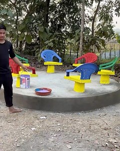 Broken plastic chairs Reusing with Cement #cementcrafts #reusing | Deep's CRAFT