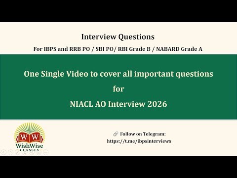 NIACL AO Interview Preparation | All 40 Questions | One Complete Video for Interview |