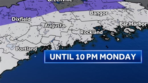 Maine storm continues to bring accumulating snow into Monday evening