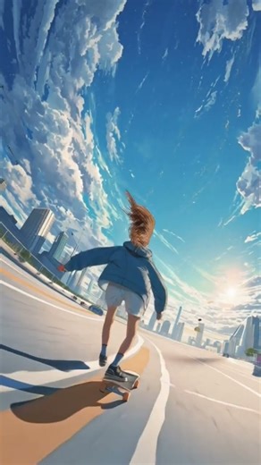 Riding Into the Upside-Down Sky 🌏✨ #UpsideDownWorld #AestheticScene #AIDream