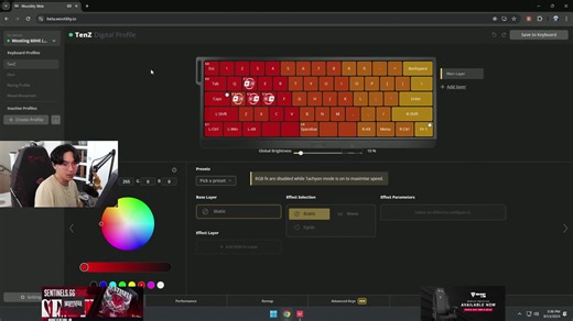 TenZ - wooting settings sept 2024