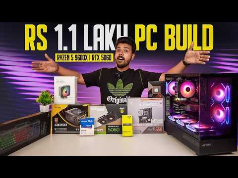 Rs 1.1 Lakh Gaming and Editing PC Build | Ryzen 5 9600X and RTX 5060 🔥