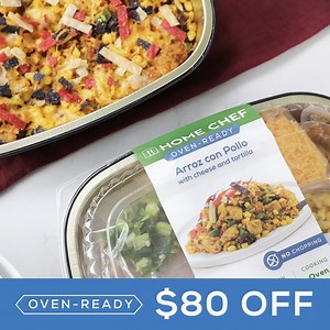 We’re going where no other leading meal kit company has — a box with EVERYTHING included, right down to the cooking tray. Look for the Oven Ready tag and take $80 off! | Home Chef