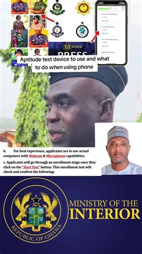 Aptitude Test Device Guidelines for Mobile Users