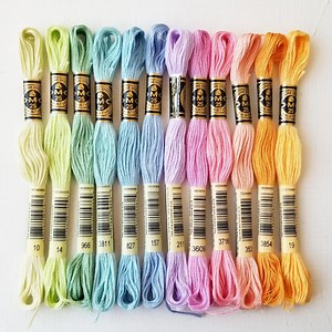 Spring Colors Hand Embroidery Floss Kit, DMC Six-stranded Cotton Thread Bundle, Needlepoint Skeins Beginner Set, Cross Stitch Supplies - Etsy