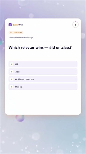 #id vs .class — which CSS selector wins? 🎯 #Shorts