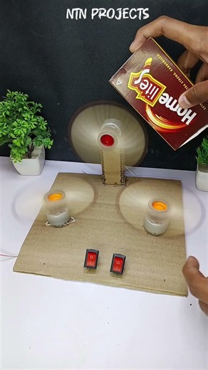 New ⚡Fire Circle Project with gear motor 🔥🔌 #schoolproject #ideas #experiment#fire #diy #new #shorts