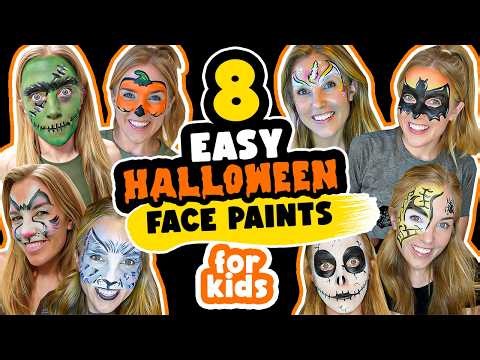 8 EASY Halloween FACE PAINTS for KIDS | Maddie Moate