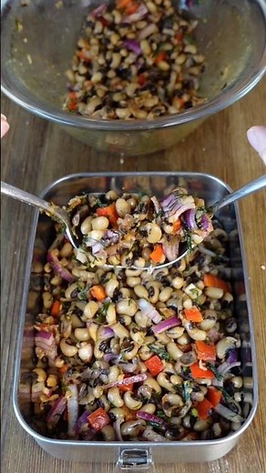Μαυρομάτικα φασόλια σαλάτα 🥗 #συνταγη #veganrecipes #νηστεία