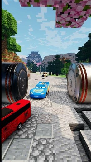McQueen escapes from the police on the minecraft map😱 #shortsfeed #beamngdrive