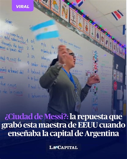 🇦🇷😅 NO DEN IDEAS La usuaria de TikTok, señorarebecasmith, compartió en sus redes el momento en qué grabó su clase de una escuela de Texas y enseñaba los países y las capitales de ellos. En el momento de dar Argentina, la docente hizo hincapié en su pronunciación y luego quiso saber cuál es la capital de nuestro país. 💬 Los alumnos, absorbidos por la fiebre Messi, sugirieron que la capital hacía referencia al futbolista argentino. En tanto, los comentarios del video se salieron de control y g
