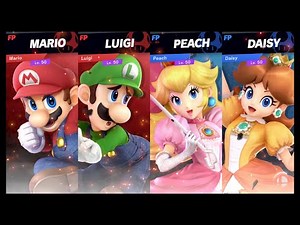 Super Smash Bros Ultimate Amiibo Fights Request #2: Peach and Daisy vs Mario and Luigi