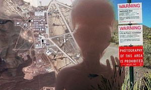 Area 51: Mysterious 'UFO' seen hovering above air force facility