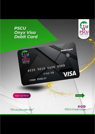 Onyx Visa Debit Card Benefits at PSCU Credit Union