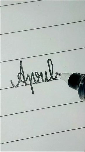Write 'April' in Elegant Cursive | What's Next? #CursiveWriting #Handwriting #Shorts
