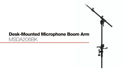 The MSDA206BK desktop mic boom arm is perfect for keeping a mic close by and always ready to record. | Tama Drums