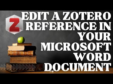 How to edit a reference in Zotero