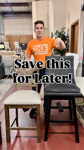 69 reactions | Which stool height do you need? Save this for later. #furniture #barstool #counterstool #furnituretips #hometips #homedecor #sugargrove | Nick's Furniture | Facebook