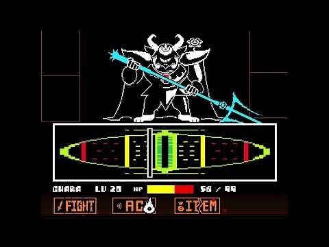 Undertale genocide Asgore fight(last minute defeat)