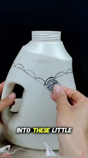 Turning laundry jugs into cute planters #diy #reuse #gardening #shorts