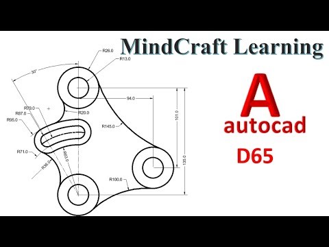 AutoCAD 2D Practice Drawing D65 | Complete Mechanical Drawing Tutorial | Step-by-Step