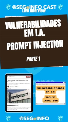 Geraldo Bravo - Segurança & Informação on Instagram: "Você sabia que um simples texto escondido pode "hipnotizar" a Inteligência Artificial da sua empresa? 😵‍💫💻 Neste primeiro episódio da nossa nova série sobre Vulnerabilidades em IA, eu explico o Prompt Injection — e não estou falando daquelas brincadeiras com o ChatGPT. Estou falando de ataques reais, como o Second-Order Injection (Injeção de Segundo Grau), que afetou plataformas gigantes como a ServiceNow. Imagine um atacante esconder um c