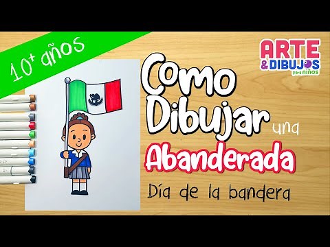 Como dibujar la BANDERA de MEXICO | para niños