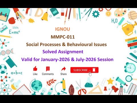 MMPC 011 SOLVED ASSIGNMENT | MMPC 011 IGNOU Solved Assignment Jan-2026 & July-2026 | IGNOU