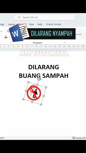 buat dilarang buang sampah #fblifestyle #tipsexcel #microsoftword #rumusexcel | AM Tutorial