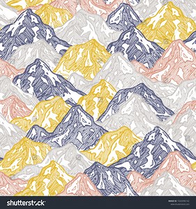 Mountains Seamless Pattern Fun Mountains Kid Stock Vector (Royalty Free) 1020396142 | Shutterstock
