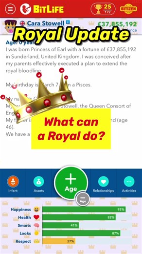 The BitLife “Code Merge” featuring the ROYAL UPDATE is LIVE! 👑 #fyp #BitLife