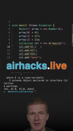 A Collection of Objects #java #shorts #coding #airhacks