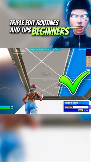 TRIPLE EDIT ROUTINES AND TIPS FOR BEGINNERS✨✅ #fortnitepractice #fortnitemap #fortnitebeginner