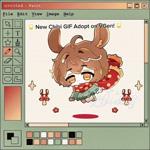 🌟 New Chibi GIF Adopt on VGen! 🌟 #adoptable #art #artshorts