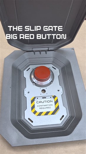 Brett Tinius on Instagram: "TSI // SLIP GATE CONTROL PANEL Designed and built in-house at Tinius Space Industries. This Slip Gate Control Panel pulls heavy inspiration from early-90s anime control aesthetics—bold geometry, intentional color blocking, and zero unnecessary UI. One oversized red activation button. A physical safety cover. No touchscreens. No ambiguity. Every element is purpose-driven: from the industrial enclosure to the tactile feedback of the controls. This is a panel meant to be