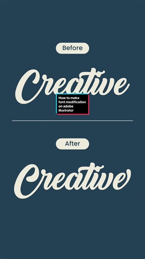 Replying to @favgurlll7 How to make font modification in Adobe Illustrator? #adobeillustrator #designtutorial #designtips #belajardesain #tutorialdesain #graphicdesign #penciltool #smoothtool