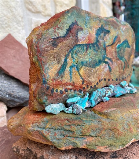 Anasazi, Ancient Puebloans, Rock Art, Petroglyphs, Pictographs, Southwest Sandstone Art Sculpture - Etsy