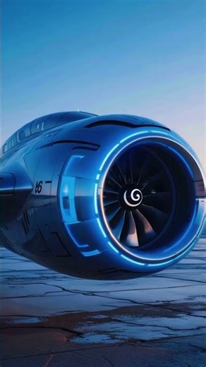 Glowing Blue Jet Engine Core | Futuristic Aerospace Tech #shorts #aviation #aerospace #engineering