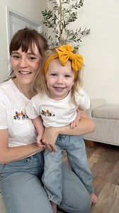 Embroidered me and Daisy matching shirts and of course I had to put Daisy in her wide-leg jeans because something about them with a diaper bum is the cutest little thing. Comment “mommy and me” and I’ll DM you the links for the pocket t-shirt embroidery pattern and all the outfit details I can round up 👯‍♀️ | Thread Unraveled