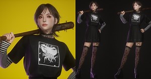 Check Out a Full-Body Goth Girl Model Powered by Unreal Engine 5