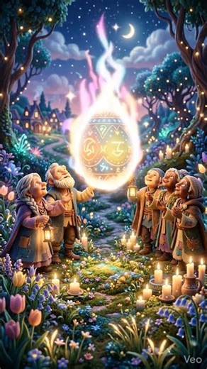 AI Generated Easter Animation | Magical Surreal Town #shorts